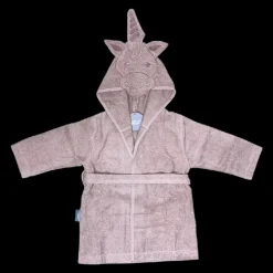 NM Badekåbe mauve m/ enhjørning på hætten str. 4 år Badeslag &Amp; Håndklæder