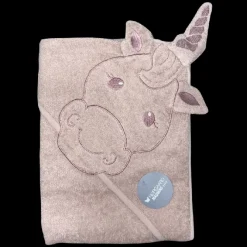 NM Badeslag mauve m/ baby enhjørning str. 75x75 cm. Badeslag &Amp; Håndklæder