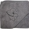 Online NM Badeslag mørkegrå m/elefant 80x80 cm Badeslag &Amp; Håndklæder