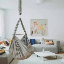 Best ® Nordic slyngevugge med kapokmadras - grå inkl. karmbeslag Børn Slyngevugger|Slyngevugger