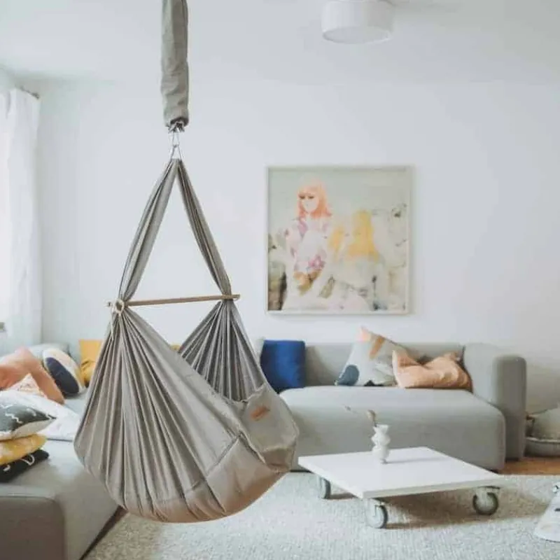 New ® Nordic slyngevugge med kapokmadras - grå Børn Slyngevugger|Slyngevugger