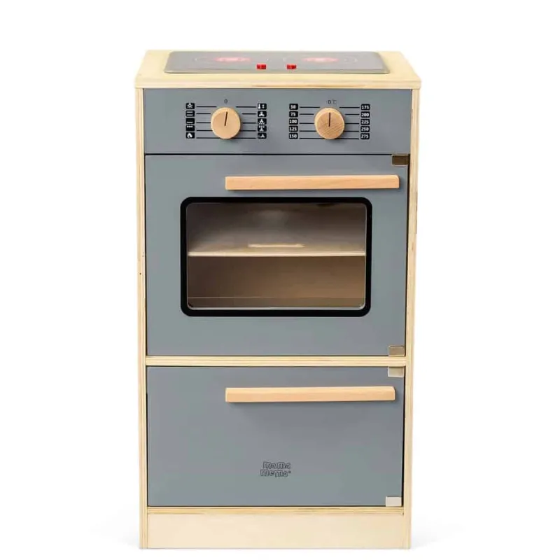 Outlet Ovn med kogeplade - Emerald Green Trælegetøj|Træmad