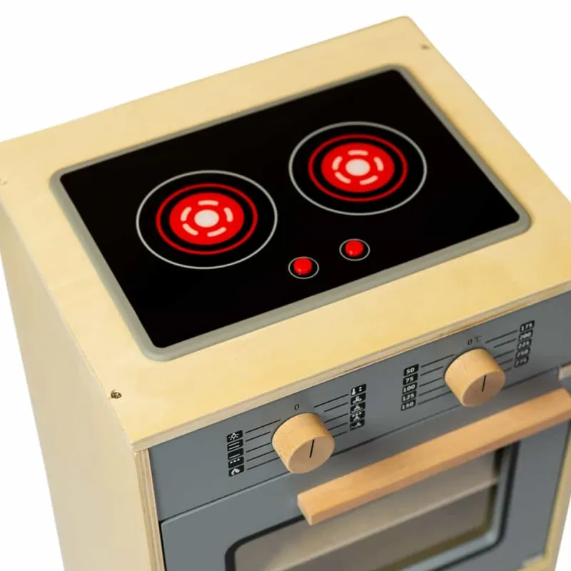 Outlet Ovn med kogeplade - Emerald Green Trælegetøj|Træmad