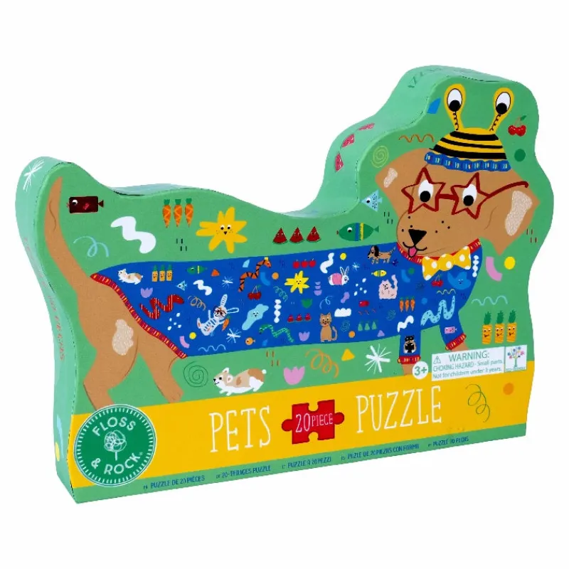 New Puslespil m. formet motiv & æske 20 brikker - Pets Aktivitetslegetøj|Spil &Amp; Puslespil