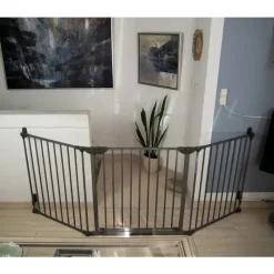 Outlet Safe & Care - Skruemonteret sikkerhedsgitter - 90-210 cm - GRÅ Gitre &Amp; Låger