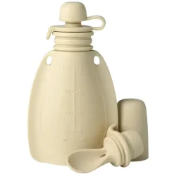 Hot Smoothie flaske m/ske og beskyttelseskappe - Beige Sutteflasker &Amp; Tilbehør|Sutteflasker &Amp; Tilbehør