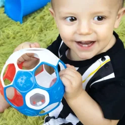 Clearance Soccer - fodbold (rød/hvid/blå) Aktivitetslegetøj|Rangler