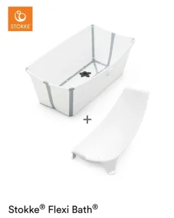 Clearance ® Flexi Bath® sampak - hvid/grå med stativ Badekar &Amp; Tilbehør