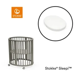 Clearance Sleepi Mini V3 inkl. Madras - Hazy Grey Børn Tremmesenge|Babysenge