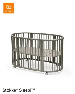 Sale Sleepi V3 inkl. Forlænger - Grå Børn Tremmesenge|Babysenge