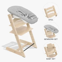 Sale Tripp Trapp Bundle - Højstol, Babyset og Newborn - Natur Børn Højstole|Børnemøbler