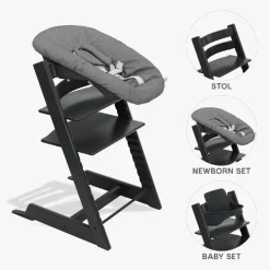 Online Tripp Trapp Bundle - Højstol, Babyset og Newborn - Sort Børn Højstole|Børnemøbler