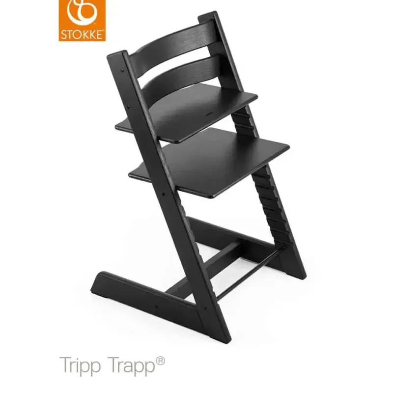 Hot ® Tripp Trapp® Højstol - Oak Black Børn Højstole|Børnemøbler