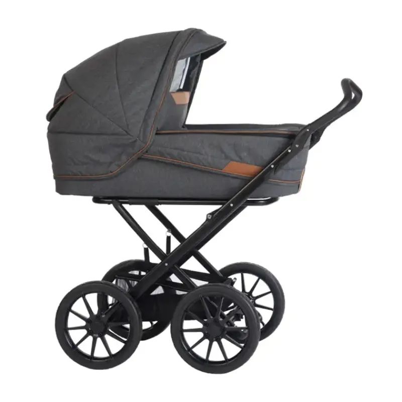 Outlet Classic - Stel: Sort - Overdel: Graphic Black/Cognac Barnevogne