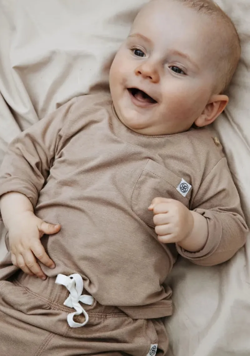 Hot UV Longsleeve - Peanut Brown (12-18m) Badetøj